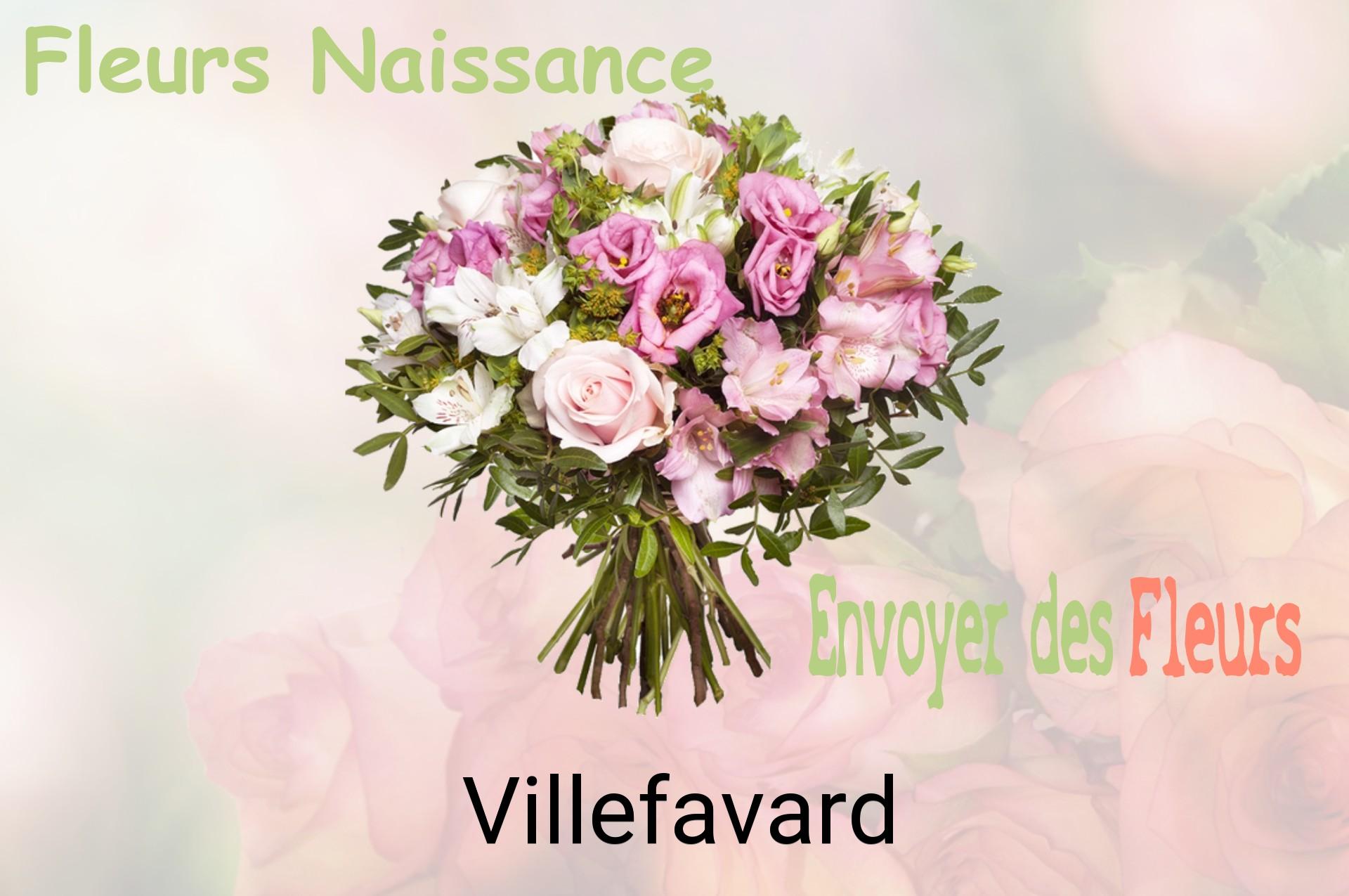Bouquet de fleurs de naissance livré à Villefavard